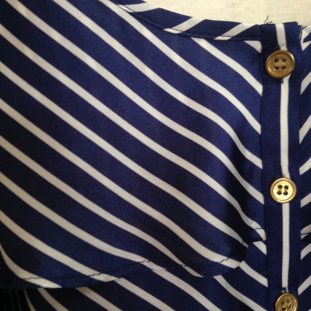 Navy Ruffle Top - Picture 5 of 5